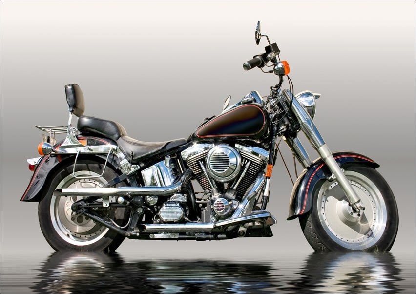 Galeria Plakatu, Plakat, Czarny motocykl, 70x50 cm