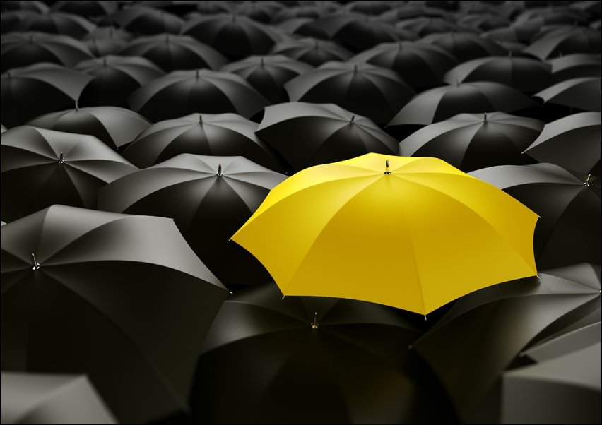 Galeria Plakatu, Plakat, Żółta parasolka, 91,5x61 cm