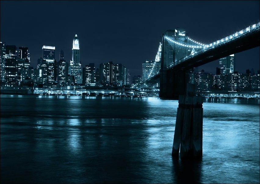 Galeria Plakatu, Plakat, Nowy Jork. Manhattan and Brooklyn Bridge, 84,1x59,4 cm