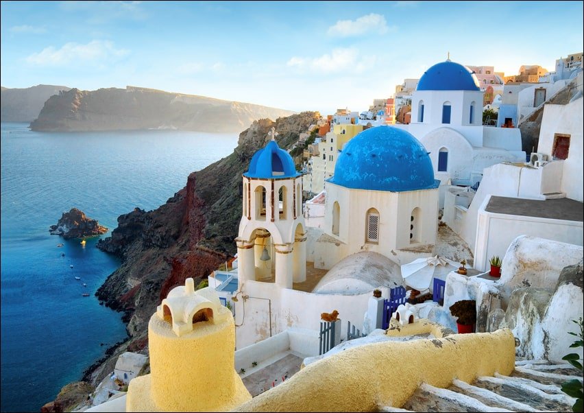 Galeria Plakatu, Plakat, Grecja, Santorini, Oia, 70x50 cm