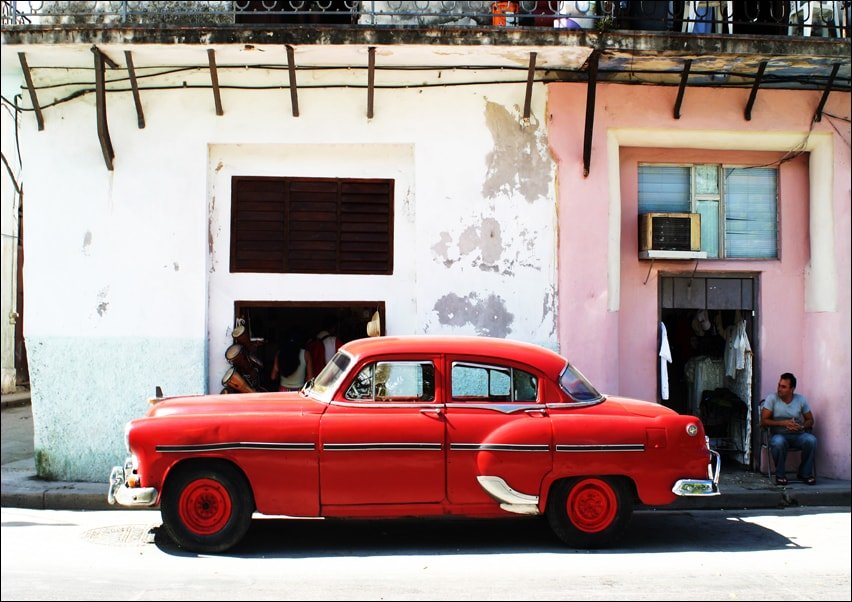 Galeria Plakatu, Plakat, Havana Cuba, cadillac, 70x50 cm