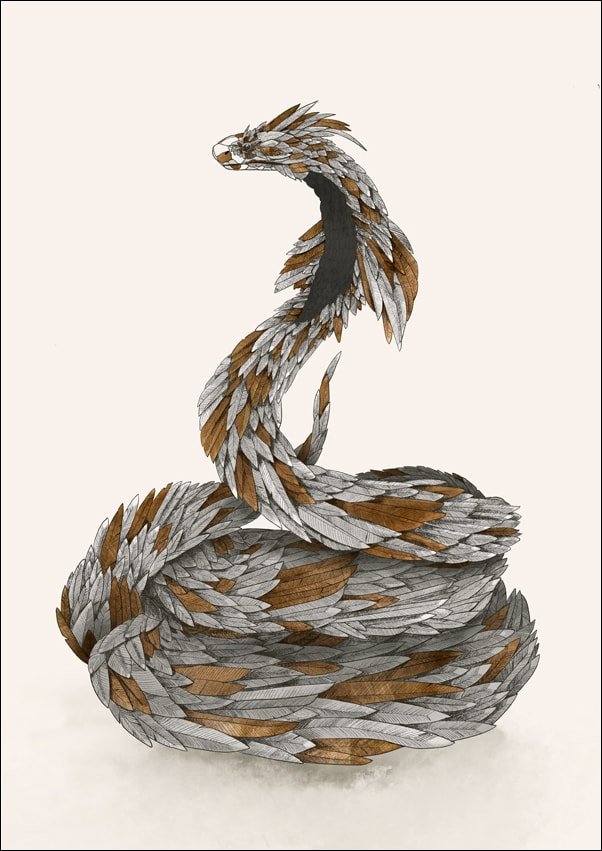 Galeria Plakatu, Plakat, Pierzasty wąż, 40x50 cm