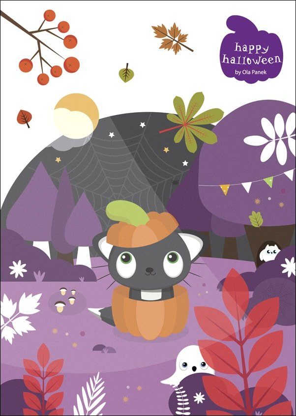 Galeria Plakatu, Plakat, Zaczarowany las halloween, 42x59,4 cm