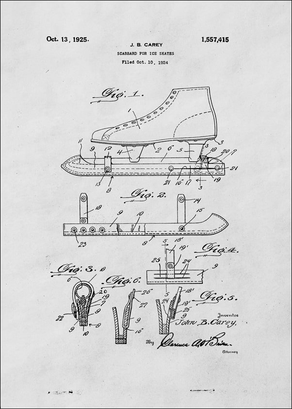 Galeria Plakatu, Plakat, Patent Łyżwy Projekt z 1925, 50x70 cm