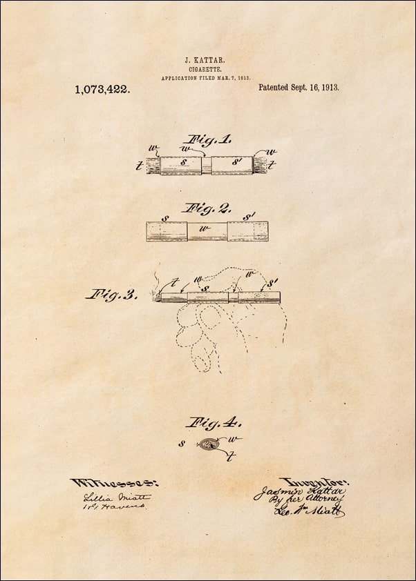 Galeria Plakatu, Plakat, Patent Papieros Projekt z 1913, sepia, 60x80 cm