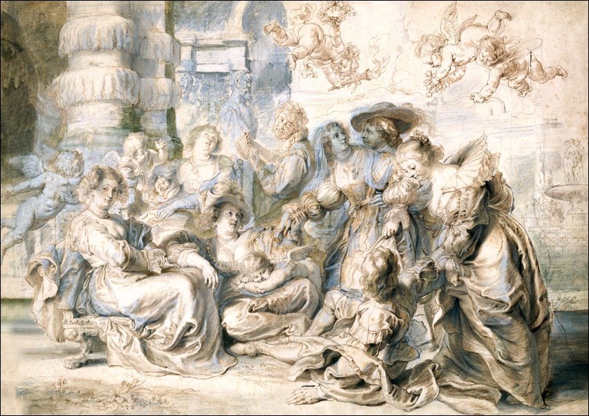 Galeria Plakatu, Plakat, The Garden of Love (right portion), Rubens, 100x70 cm