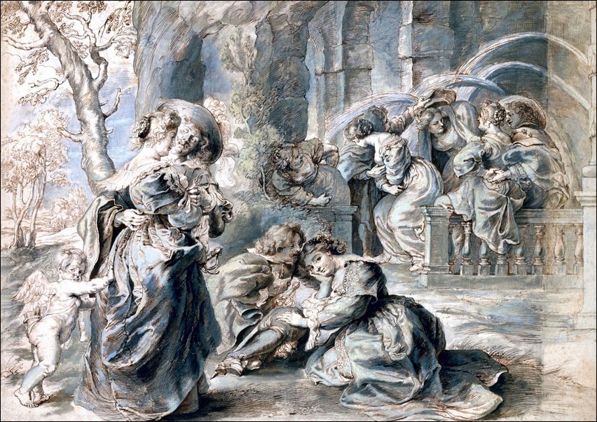 Galeria Plakatu, Plakat, The Garden of Love (left portion), Rubens, 70x50 cm