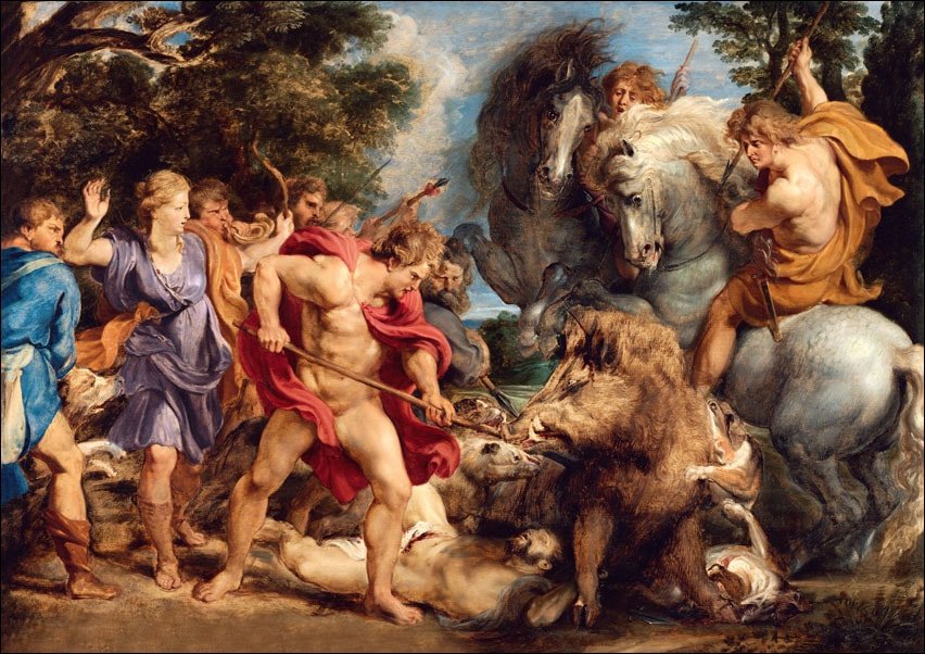 Galeria Plakatu, Plakat, The Calydonian Boar Hunt, Rubens, 40x30 cm