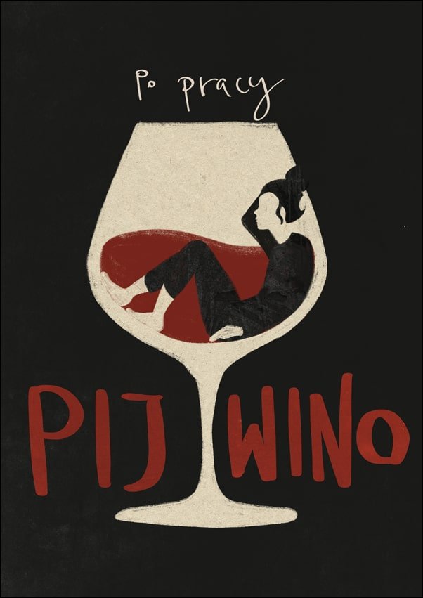 Galeria Plakatu, Pij Wino, 61x91,5 cm