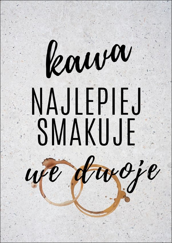 Galeria Plakatu, Kawa najlepiej smakuje we dwoje, 30x40 cm