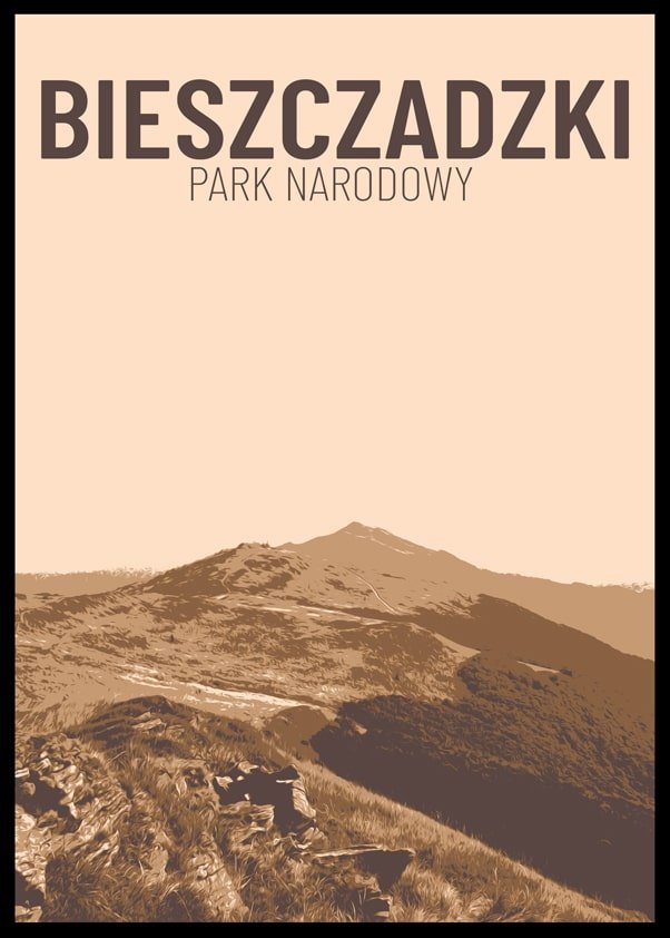 Galeria Plakatu, Parki Narodowe, Bieszczady, 60x80 cm
