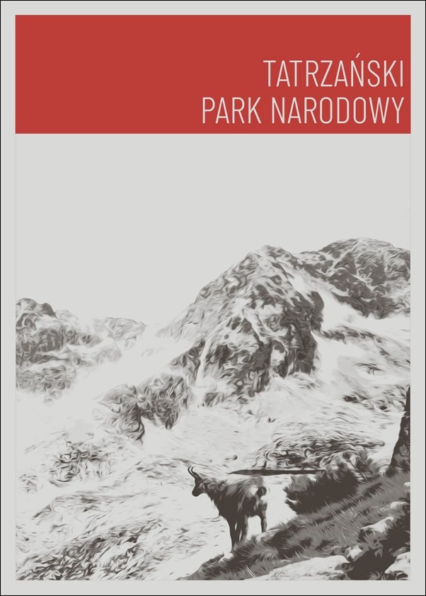 Galeria Plakatu, Parki Narodowe, Tatry red, 50x70 cm