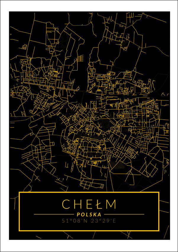 Galeria Plakatu, Chełm mapa złota, 20x30 cm