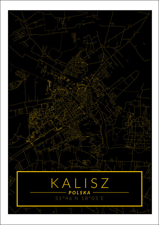 Galeria Plakatu, Kalisz mapa złota, 50x70 cm