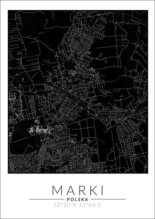 Galeria Plakatu, Marki mapa czarna, 70x100 cm
