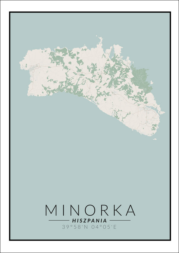 Galeria Plakatu, Minorka mapa kolorowa, 59,4x84,1 cm