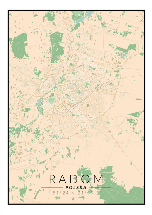 Galeria Plakatu, Plakat, Radom mapa kolorowa, 61x91,5 cm