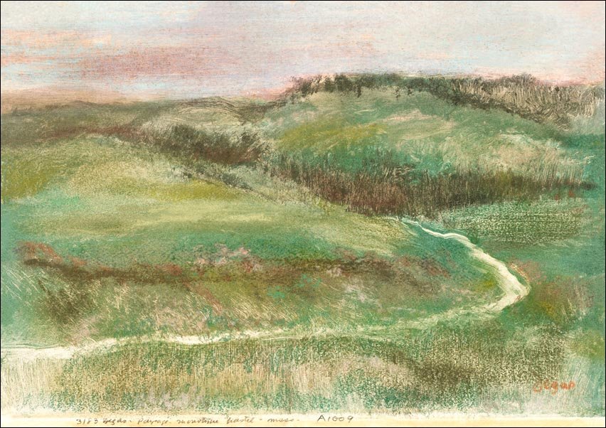 Galeria Plakatu, Landscape (1892) by Edgar Degas, Edgar Degas, 70x50 cm