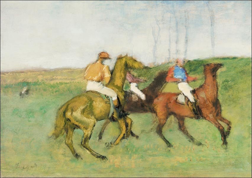 Galeria Plakatu, Jockeys and Race Horses, Edgar Degas, 42x59,4 cm