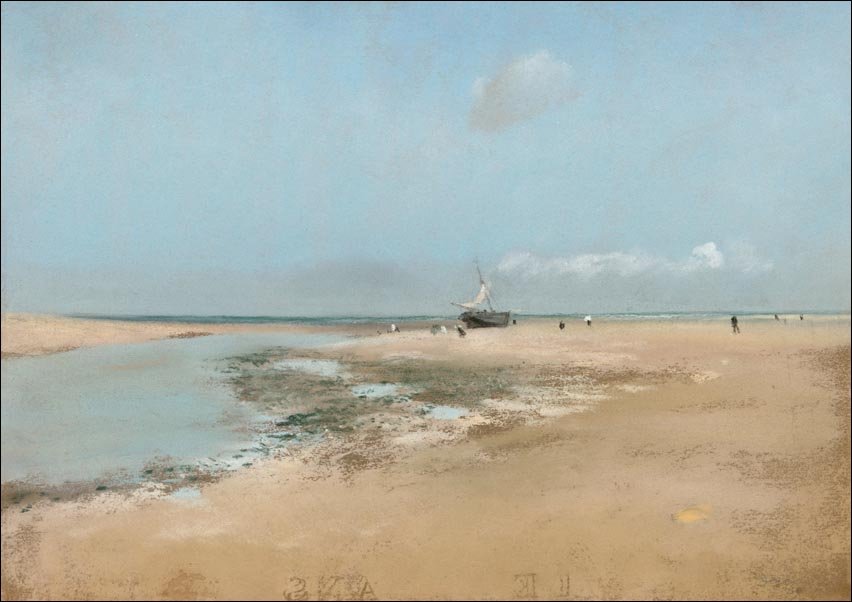 Galeria Plakatu, Beach at Low Tide, Edgar Degas, 50x40 cm