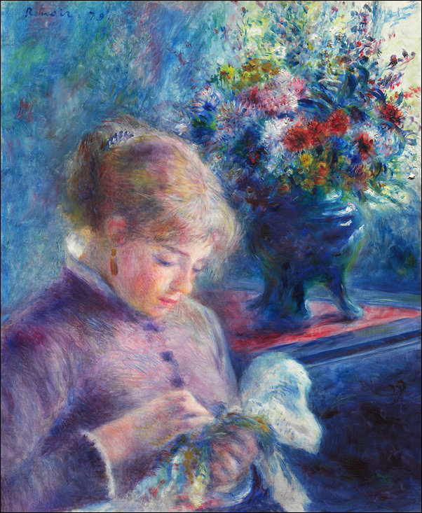Galeria Plakatu, Plakat, Young Woman Sewing, Pierre-Auguste Renoir, 70x100 cm