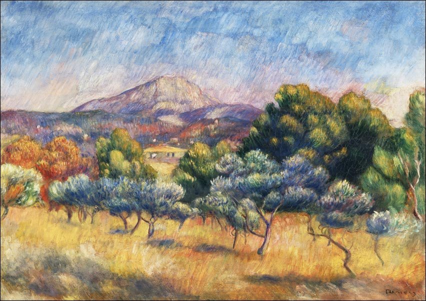 Galeria Plakatu, Plakat, Montagne Sainte-Victoire, Pierre-Auguste Renoir, 40x30 cm
