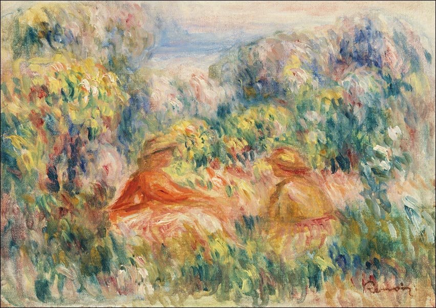 Galeria Plakatu, Plakat, Two Women in a Landscape, Pierre-Auguste Renoir, 29,7x21 cm