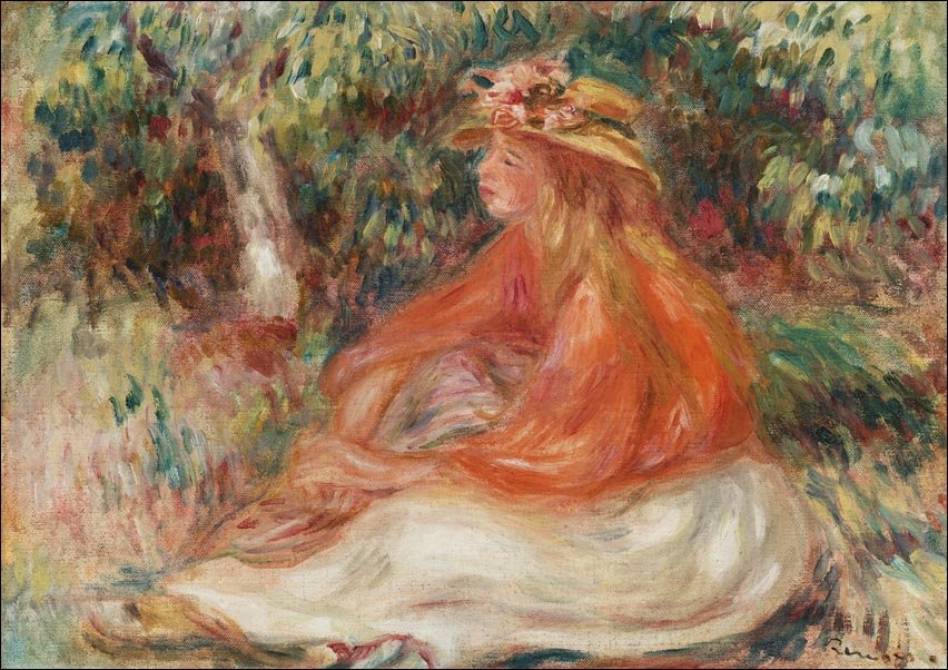 Galeria Plakatu, Plakat, Seated Woman, Pierre-Auguste Renoir, 70x50 cm
