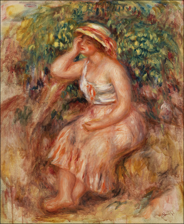 Galeria Plakatu, Plakat, Woman Daydreaming, Pierre-Auguste Renoir, 61x91,5 cm