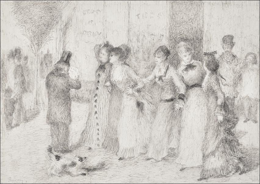Galeria Plakatu, Plakat, Workers’ Daughters on the Outer Boulevard, Pierre-Auguste Renoir, 80x60 cm