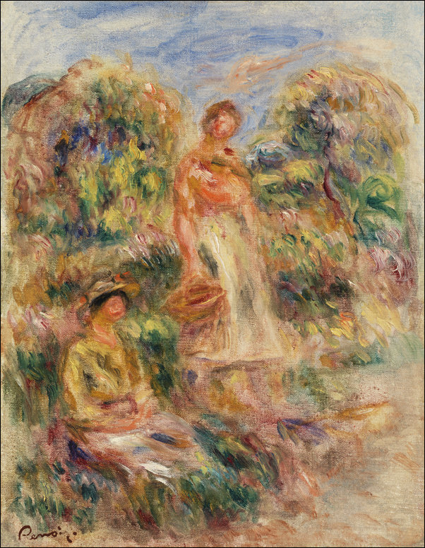 Galeria Plakatu, Plakat, Standing Woman and Seated Woman in a Landscape, Pierre-Auguste Renoir, 29,7x42 cm