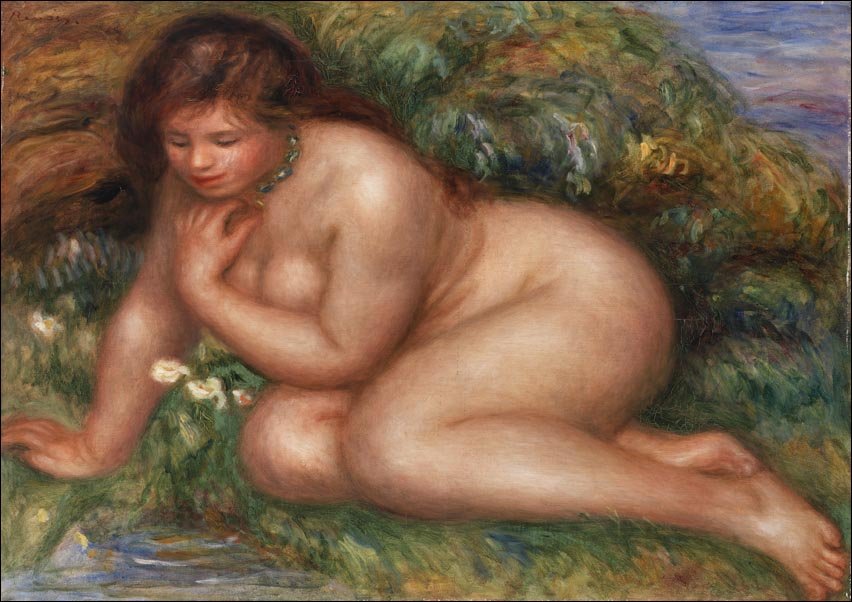Galeria Plakatu, Plakat, Bather Gazing at Herself in the Water, Pierre-Auguste Renoir, 40x30 cm