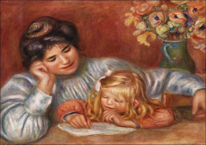 Galeria Plakatu, Plakat, Writing Lesson, Pierre-Auguste Renoir, 40x50 cm