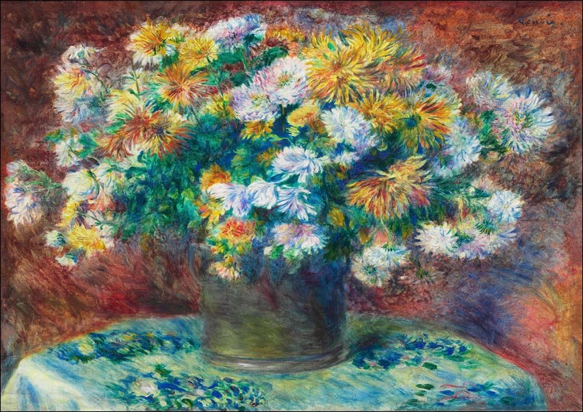 Galeria Plakatu, Plakat, Chrysanthemums, Pierre-Auguste Renoir, 70x100 cm