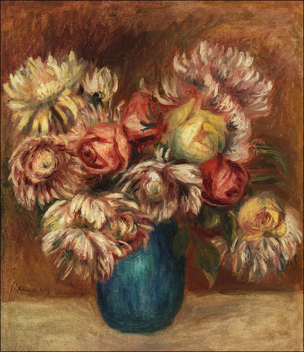 Galeria Plakatu, Plakat, Flowers in a Green Vase, Pierre-Auguste Renoir, 70x100 cm