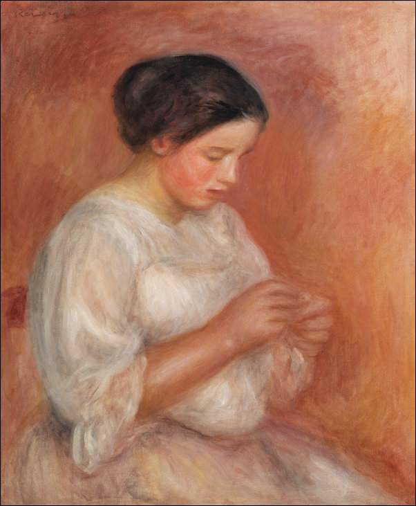 Galeria Plakatu, Plakat, Woman Sewing, Pierre-Auguste Renoir, 70x100 cm