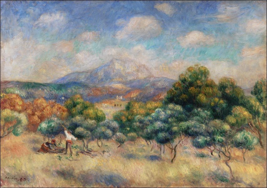 Galeria Plakatu, Plakat, Mount of Sainte-Victoire, Pierre-Auguste Renoir, 100x70 cm
