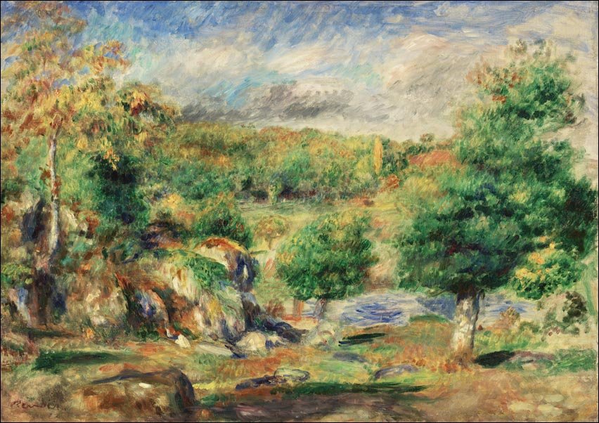 Galeria Plakatu, Plakat, Chestnut Trees, Pont-Aven, Pierre-Auguste Renoir, 100x70 cm