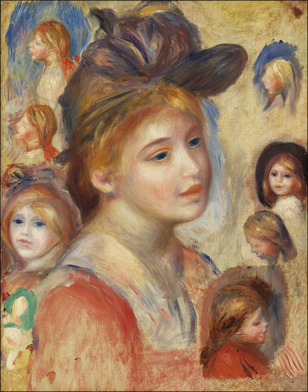 Galeria Plakatu, Plakat, Study of Girls&rsquo; Heads, Pierre-Auguste Renoir, 40x50 cm