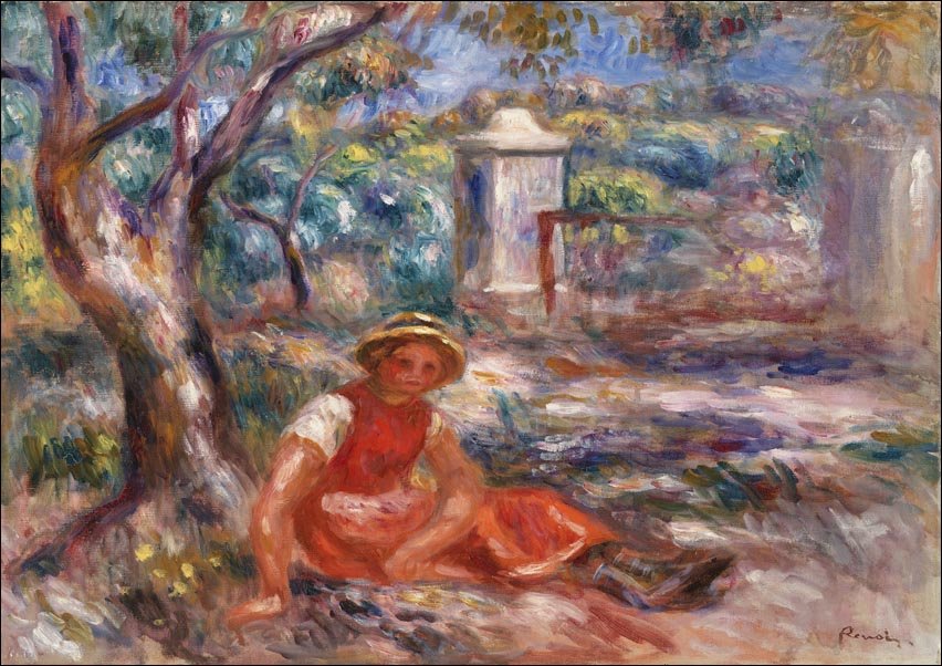 Galeria Plakatu, Plakat, Girl at the Foot of a Tree, Pierre-Auguste Renoir, 70x50 cm