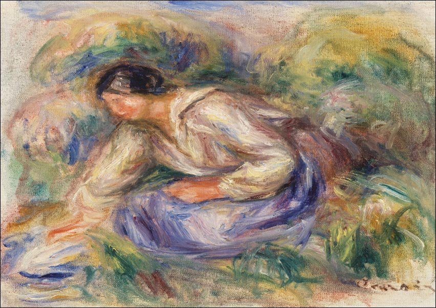 Galeria Plakatu, Plakat, Woman in Blue Skirt, Pierre-Auguste Renoir, 100x70 cm
