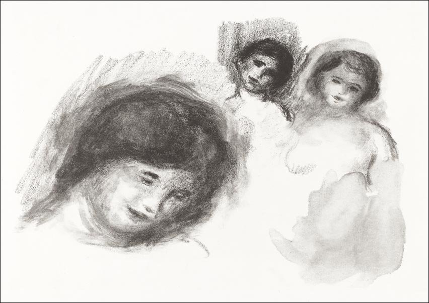 Galeria Plakatu, Plakat, Stone with Three Sketches, Pierre-Auguste Renoir, 70x50 cm