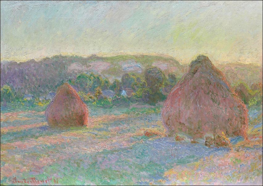 Galeria Plakatu, Plakat, Stacks of Wheat, End of Summer, Claude Monet, 100x70 cm