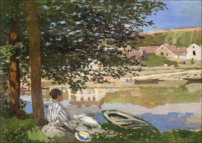 Galeria Plakatu, Plakat, On the Bank of the Seine, Bennecourt, Claude Monet, 50x40 cm