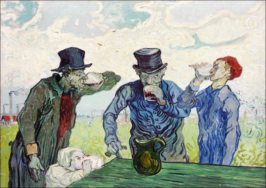 Galeria Plakatu, Plakat, The Drinkers, Vincent Van Gogh, 100x70 cm