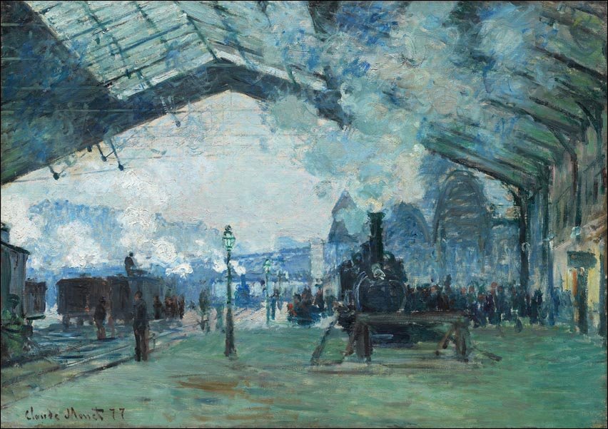 Galeria Plakatu, Plakat, Arrival of the Normandy Train, Gare Saint-Lazare, Claude Monet, 100x70 cm
