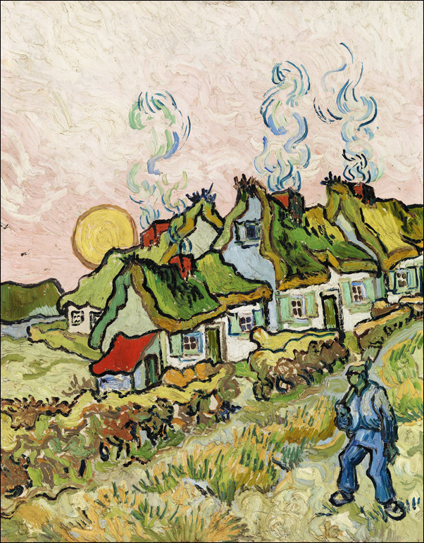 Galeria Plakatu, Plakat, Houses and Figure, Vincent Van Gogh, 59,4x84,1 cm