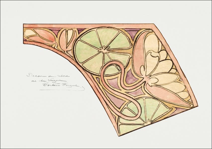 Galeria Plakatu, Plakat, Decor of the basin rim of the Fouquet boutique fountain, Alphonse Maria Mucha, 40x30 cm