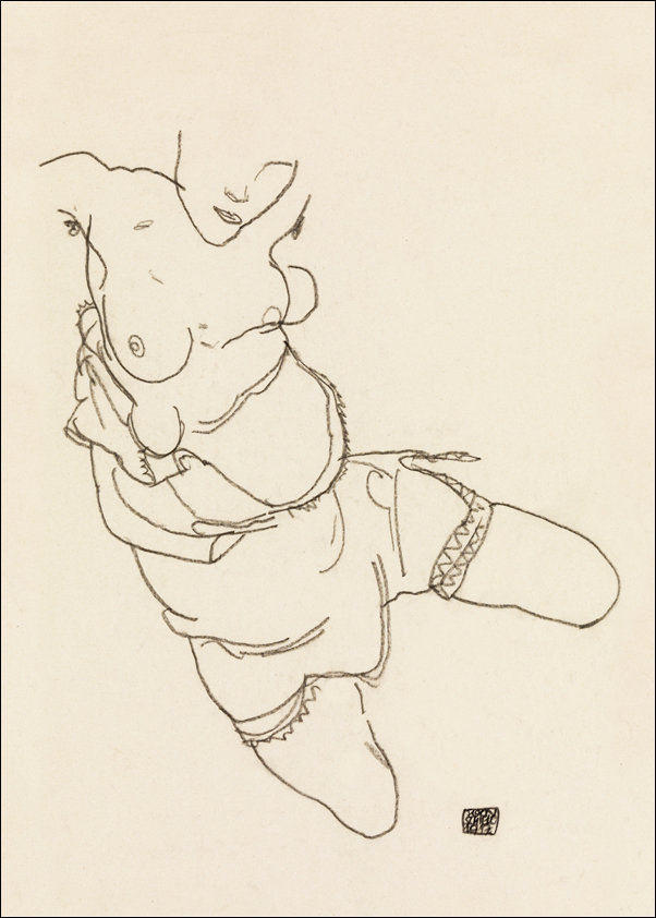 Galeria Plakatu, Plakat, Semi-Dressed Model, Egon Schiele, 40x50 cm