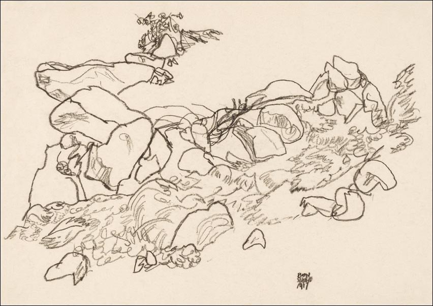 Galeria Plakatu, Plakat, Mountain Stream, Egon Schiele, 40x30 cm